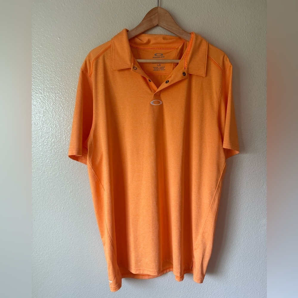 Oakley Orange Polo Shirt Classic Short-Sleeve Design